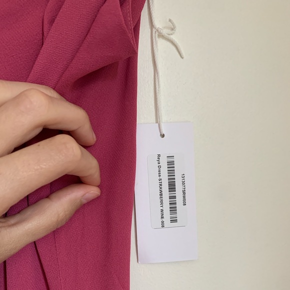 BNWT Reformation Strawberry Wine Reya Dress Size 8 - Picture 7 of 10